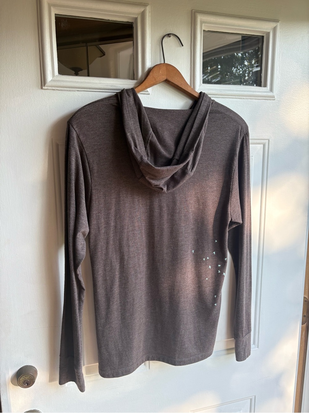 elembee Bird Graphic Print Artsy Pullover Cotton Blend Hoodie Women’s S Brown - Picture 5 of 6